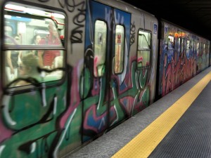 Even the Italian metro systems were covered in art!